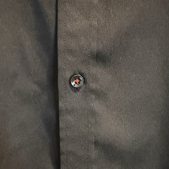 FLEX Men’s Black Long-Sleeve Dress Shirt - Picture 3 of 6